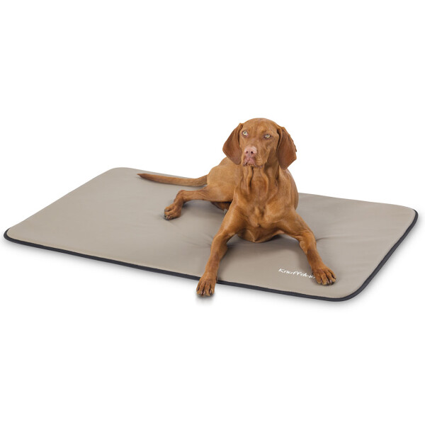 Knuffelwuff Cheyenne Tapis pour chien en similicuir L 95 x 60cm taupe