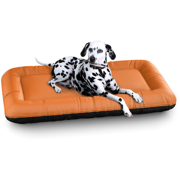 Knuffelwuff Lucky Color Edition, Panier pour chien pour lintérieur et lextérieur en nylon, résistant à leau XL 100 x 73cm orange